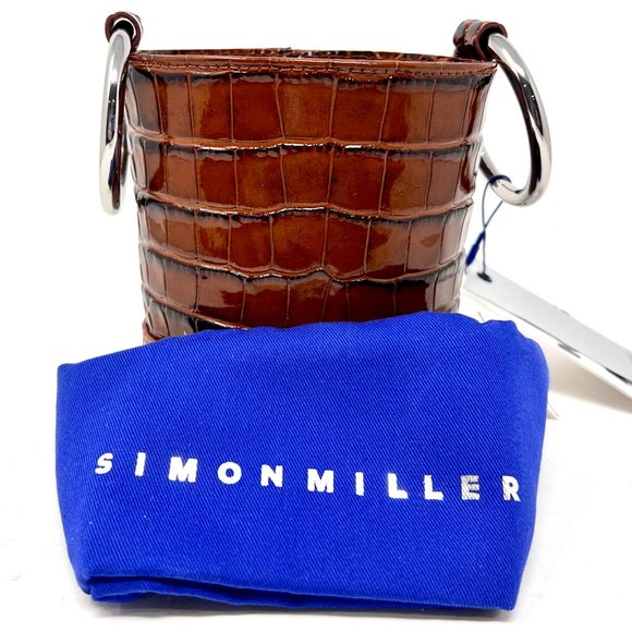 Simon Miller Tan Bonsai 15 Bucket Bag Simon Miller SIMON MILLER Bonsai 15 Bucket Top Handle Brown Leather Women\'s Handbag